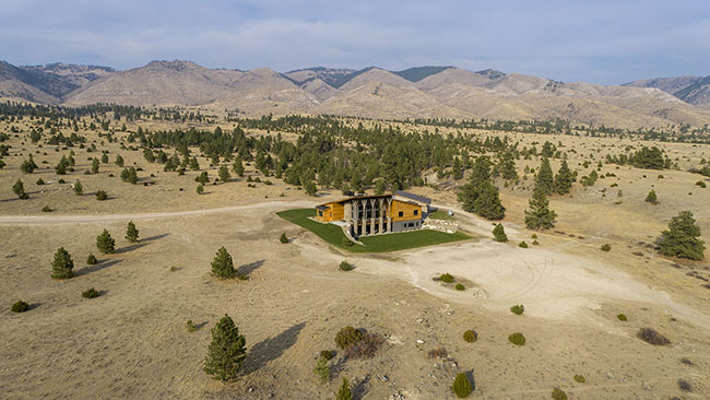 Aerial Home View Canyon Ferry Home