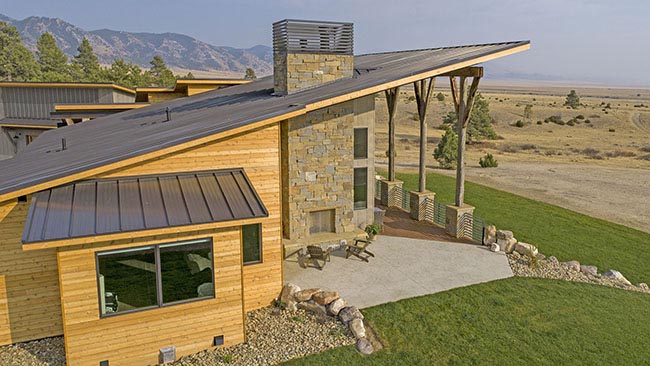 Fireplace Metal Accent Canyon Ferry Home