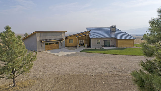 Large Driveway Canyon Ferry Home