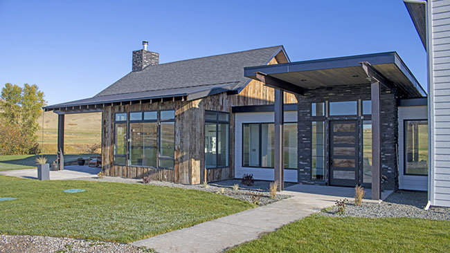 Front Entrance Custom Home Livingston Mt