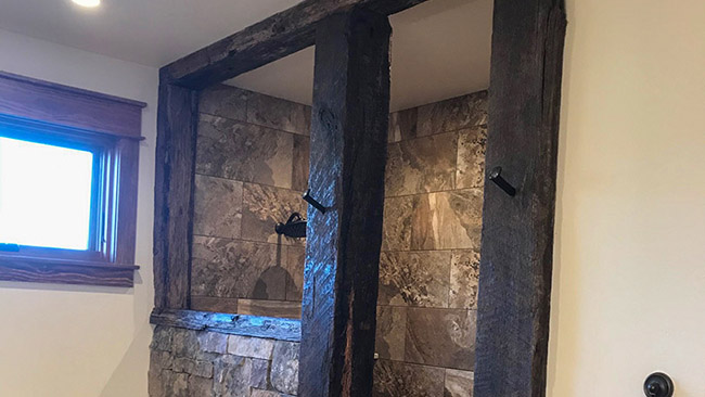 Tiled Bathroom Shower Elk Creek Ranch