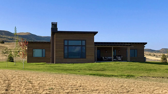 Backyard View Mt Custom Home